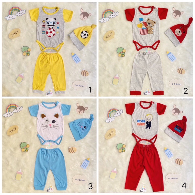 Baju Bayi 0-3 Bulan Laki Laki Perempuan Pakaian Bayi Lucu Bagus Murah Jumper Cewek Cowok Pria Wanita