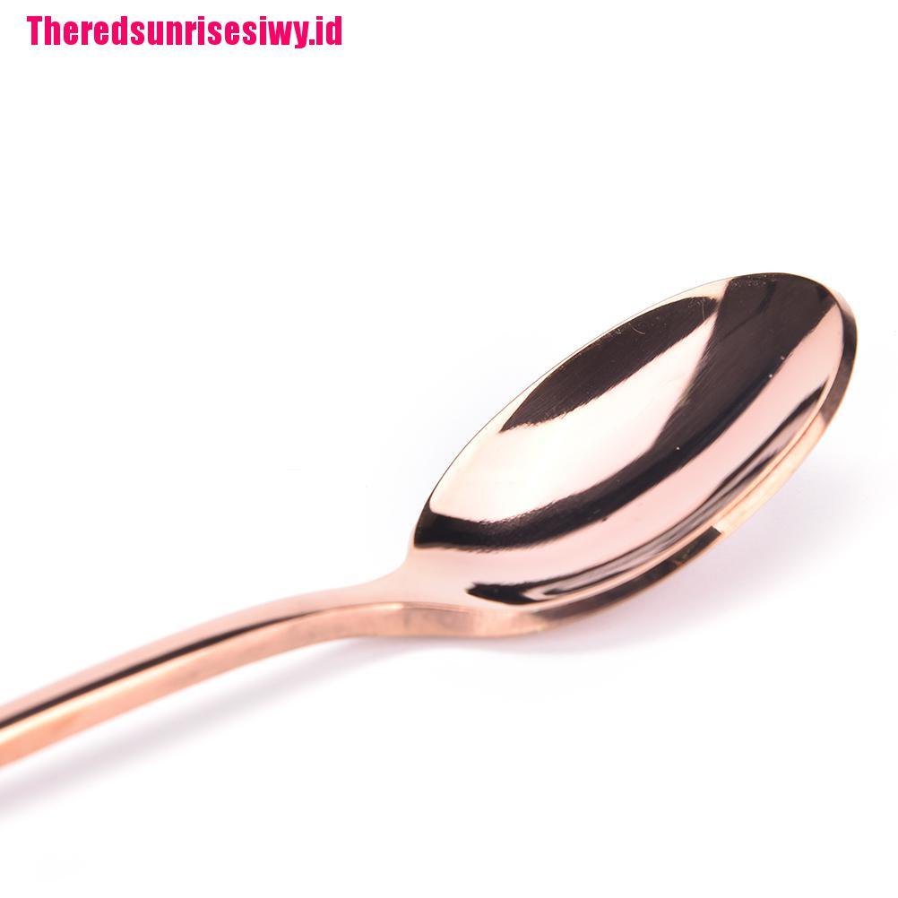 Sendok Kopi Es Krim Teh Madu Sup Bahan Stainless Steel Dengan Gagang Panjang Untuk Dapur