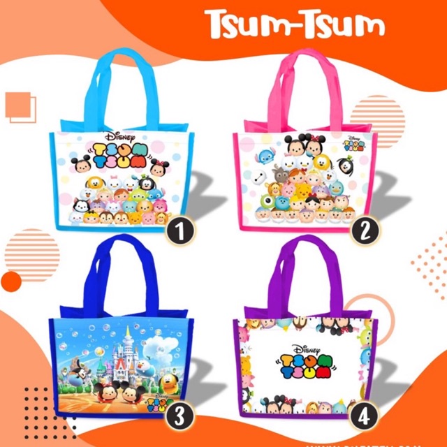 

Tas Goodie Bag Souvenir Ulang Tahun Tsum-tsum Ultah Tasyaquran Aqiqah Kantong Besek Custom Nama & Foto