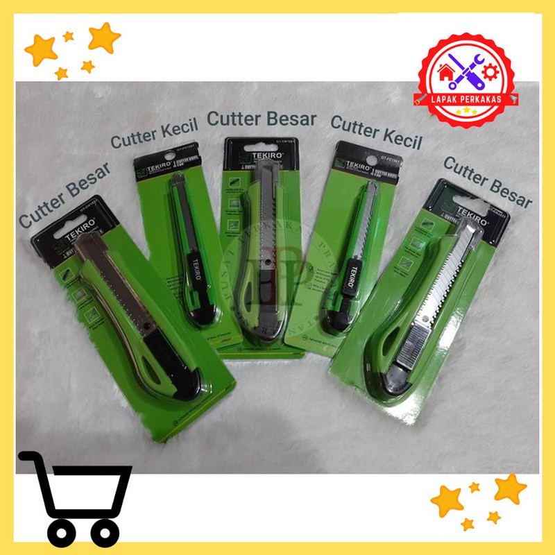 

Tekiro Paket Cutter Kecil dan Cutter Besar