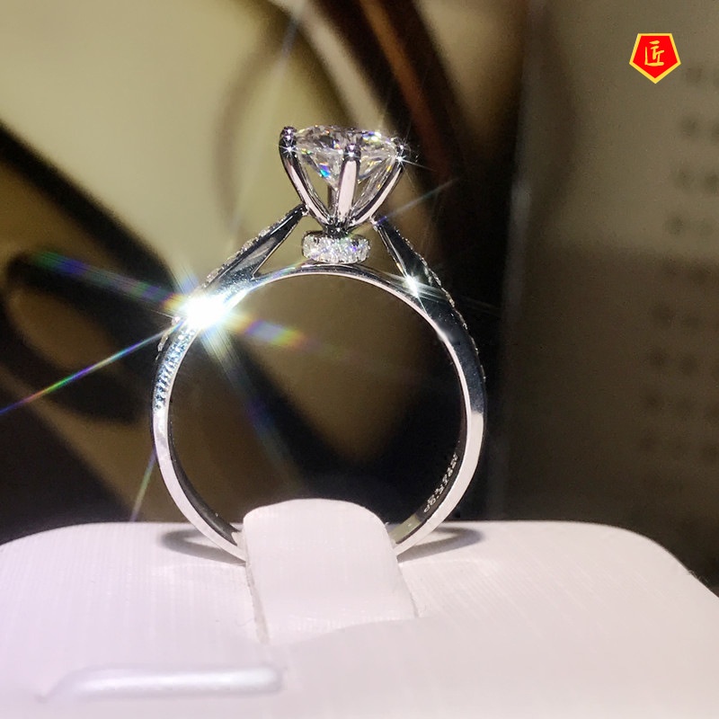 [Ready Stock]Classic Temperament 2 Karat Moissanite Ring