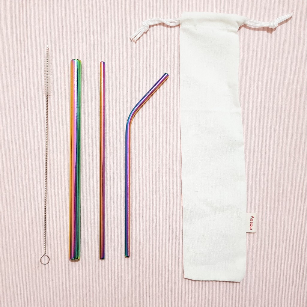 &quot;Messy&quot; Pouch for Stainless Metal Straw