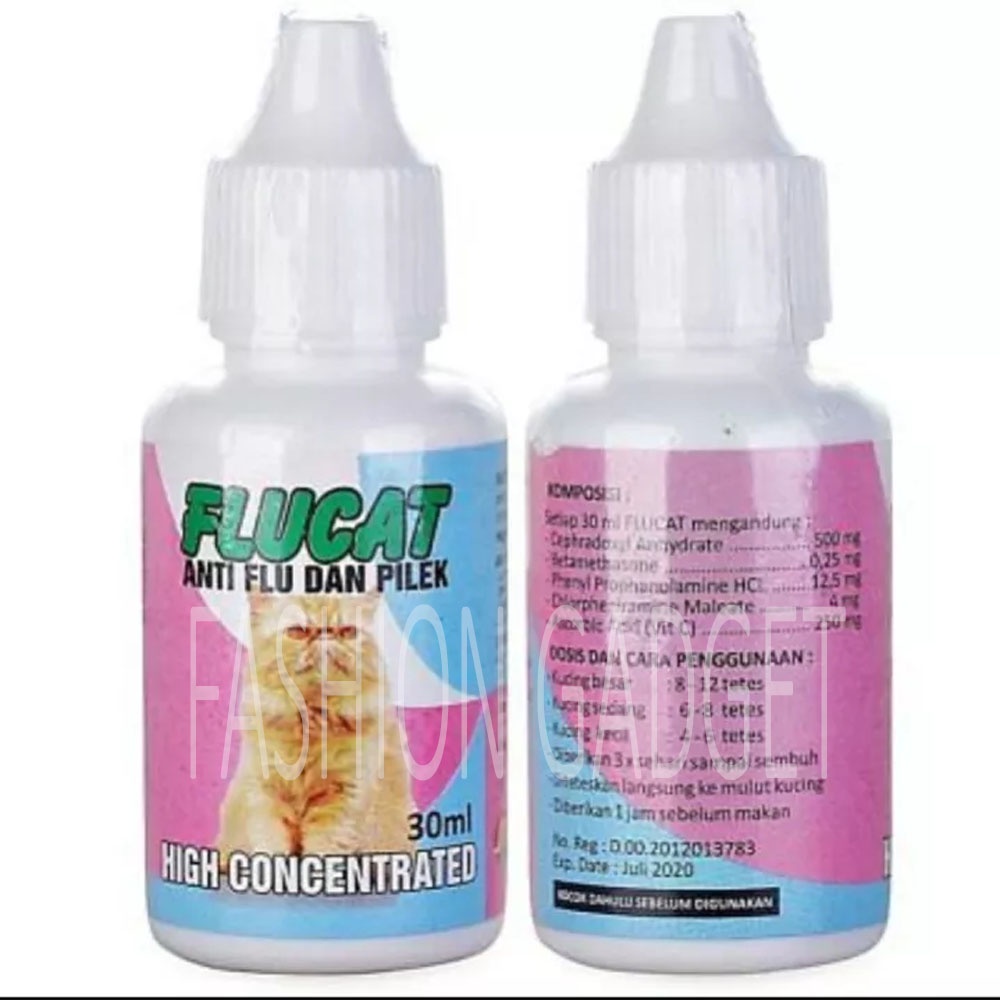 FLUCAT 30 ML Obat Kucing Sakit Anti Flu dan Pilek Untuk Kucing Obat Flu Kucing Obat Kucing Pilek