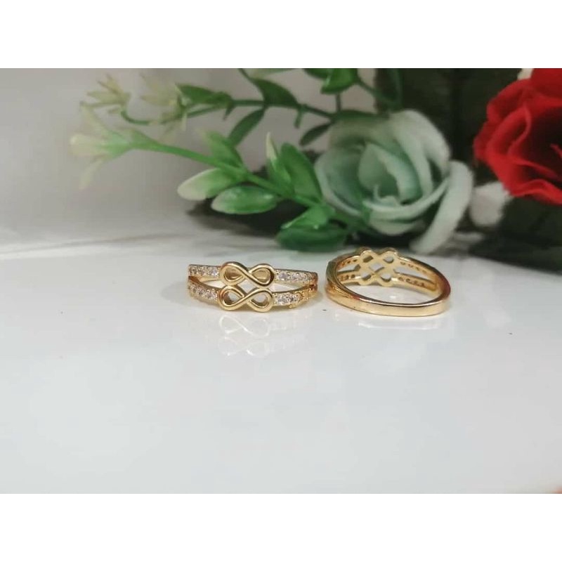 cincin wanita dewasa cantik warna emas