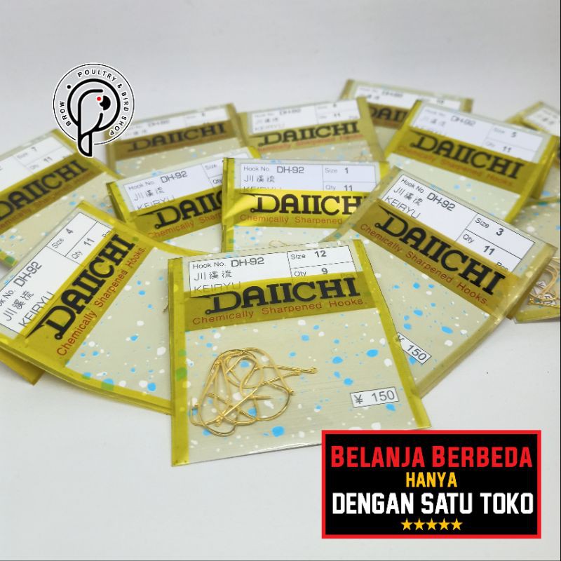PANCING DAIICHI DH-92 (KUNING) MATA KAIL PANCING FISHINGHOOKS
