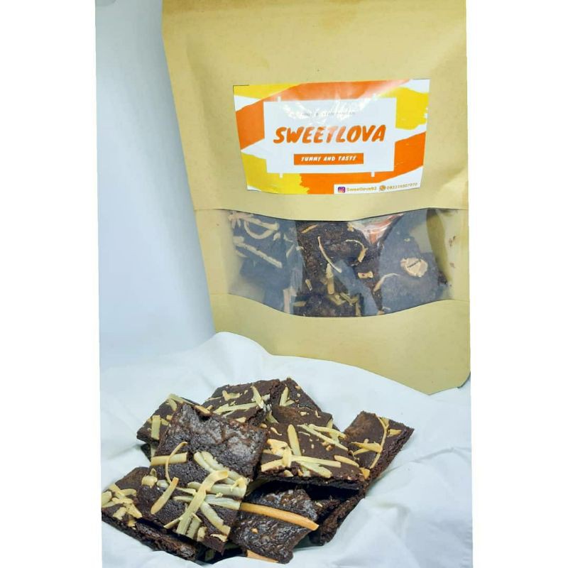 

Kripik Brownies Chips Brownis Kering Krispi Nyoklat Enak Homemade