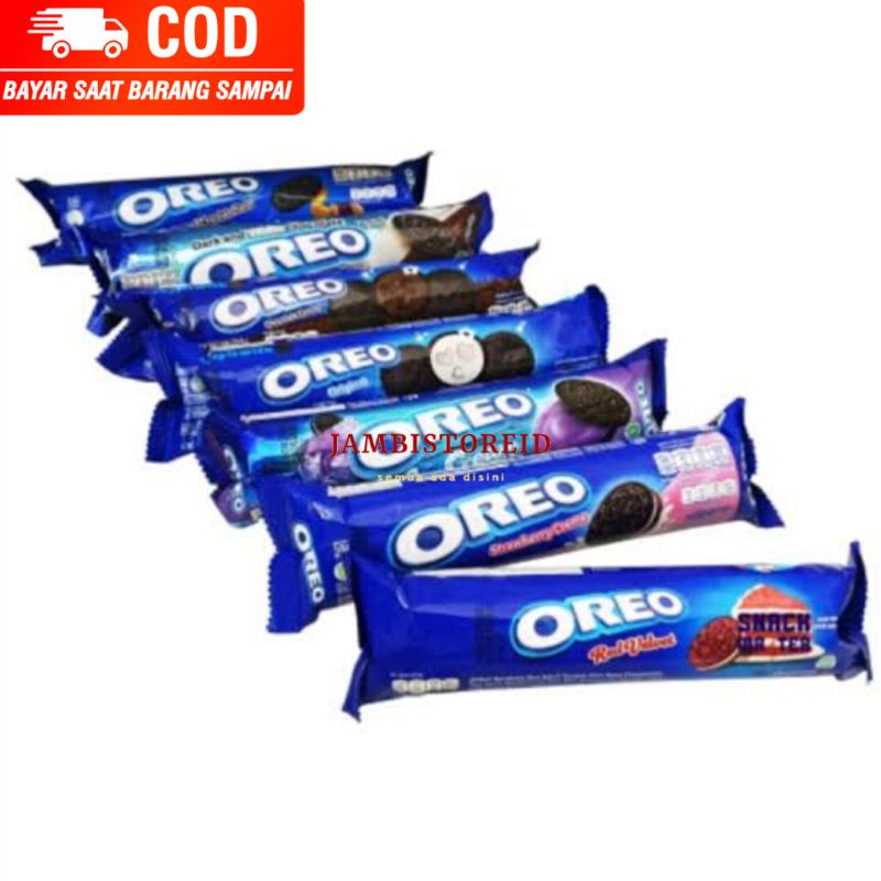 

(JAMBISTOREID) JAMBI LANGSUNG KIRIM Biskuit Oreo All Variant Semua Rasa Coklat Vanila Strawberry Ice Cream Red Velvet 133 gram Ungu Pink Putih Jambi