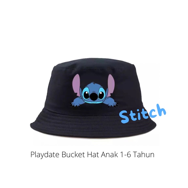 Bucket Hat Anak Polos Topi Anak Laki Laki Perempuan Topi Pikinik Anak Topi Rimba Anak Kupluk Anak Buket Hat Anak Bayi Laki Laki Perempuan 1 2 3 4 5 Tahun-Stitch