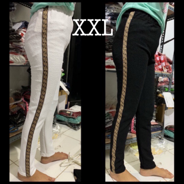  CELANA  JUMBO XXL LIST MURAH HITAM PUTIH MELAT BABAT POLOS 