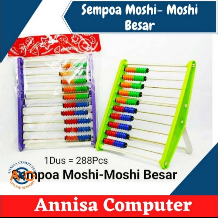 Sempoah Besar Moshi / Cipoah / Alat Belajar Hitung / Sempoa Plastik