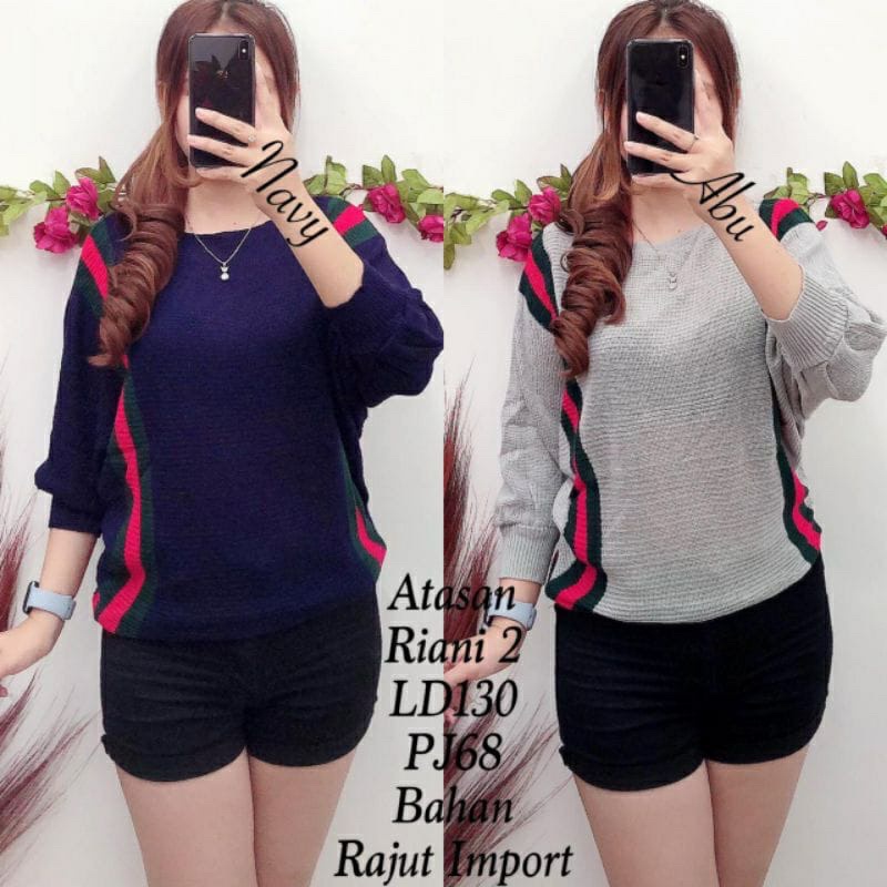TERMURAH | SWEATER BLOUSE | RAJUT KALONG INDAH | PAKAIAN INPORT WANITA