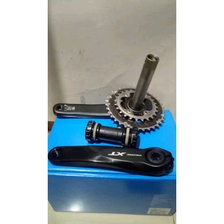 CRANKSET SHIMANO DEORE XT MT - 8000 DOUBLE 34T & 24T + BB HT2 XT JAPAN