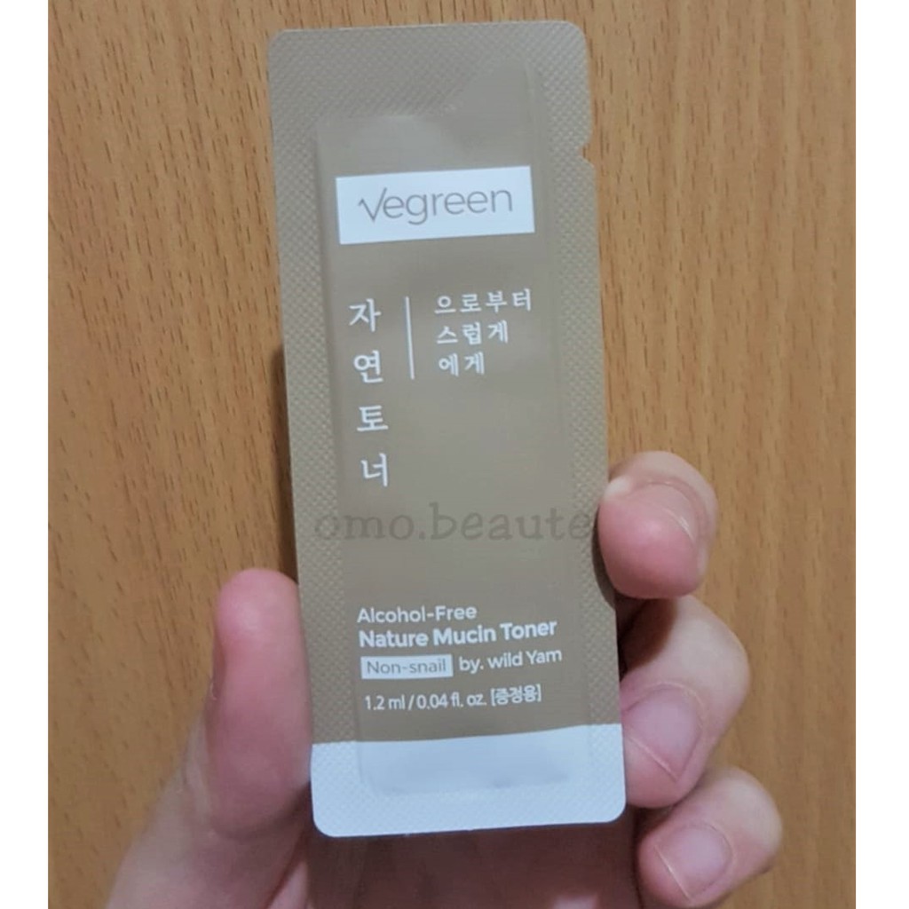 VEGREEN Alcohol-free Nature Mucin Toner 1.2ml/730 Daily Moisture Cream 1ml Sample