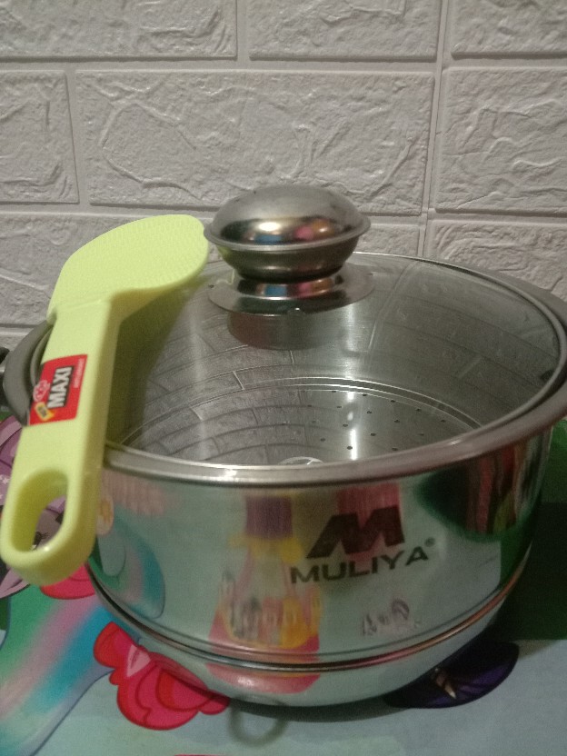 Panci Kukus / Saucepot Steamer Muliya 20 Cm Dandang Langseng Panci Stainless Panci Gagang Kukus