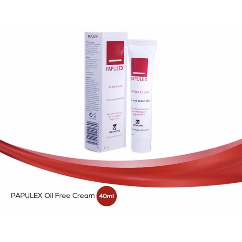 Papulex oil free cream 40 ml ( krim wajah mencegah jerawat )