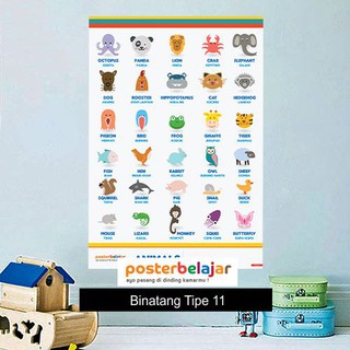 Jual Tipe 11 Posbel Poster Belajar Pendidikan Edukasi Mengenal Nama