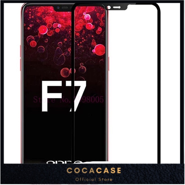 Tempered Glass Full Screen OPPO F7 Screen Protector OPPO F7 OPPOF7 Tempered glass warna