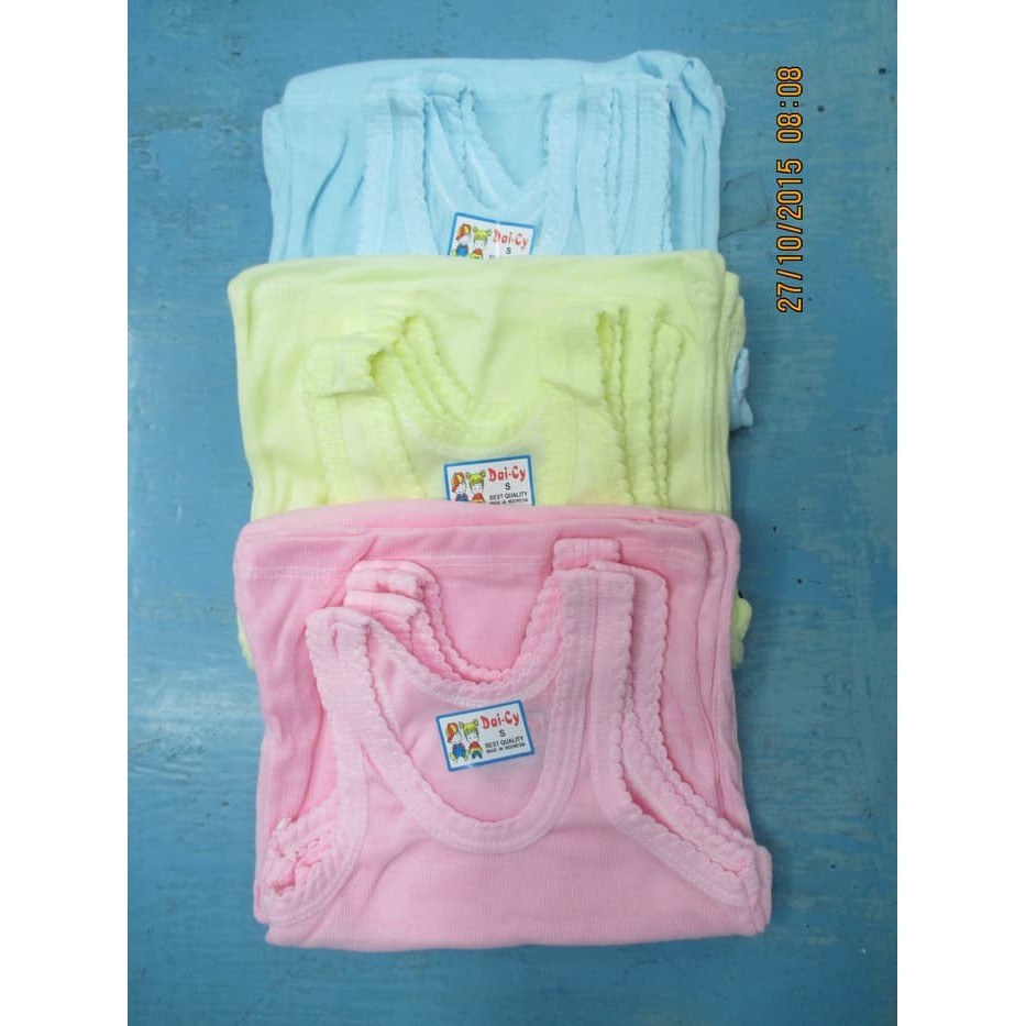 Singlet Anak Dai-cy Polos Putih/Warna Size S-XXL per 12 pcs