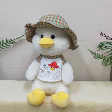 Boneka Bebek Kaos Topi Size 17&quot;/45cm/boneka bebek baju/boneka duck/boneka anak lucu/boneka animal/