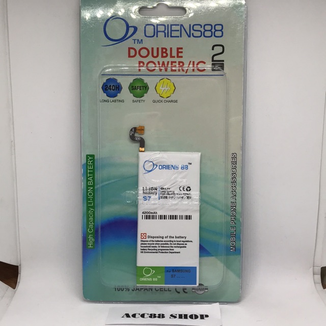 Baterai Batre Battery Double Power IC Samsung S7 OR88/ Oriens88