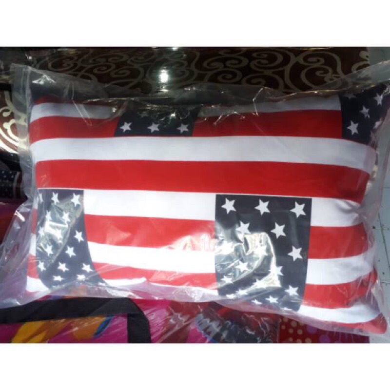 Bantal Silicon Busa KAPAS  MOTIF Amerika / USA / AMERICA BANTAL DAKRON KAPAS JUAL ECER &amp; GROSIR TERMURAH