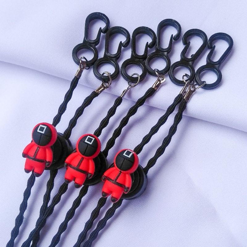 STRAP MASKER TALI MASKER  ANAK LAKI TALI ELASTIS PREMIUM CLAY LUCU SQUIDGAME BTS BT21