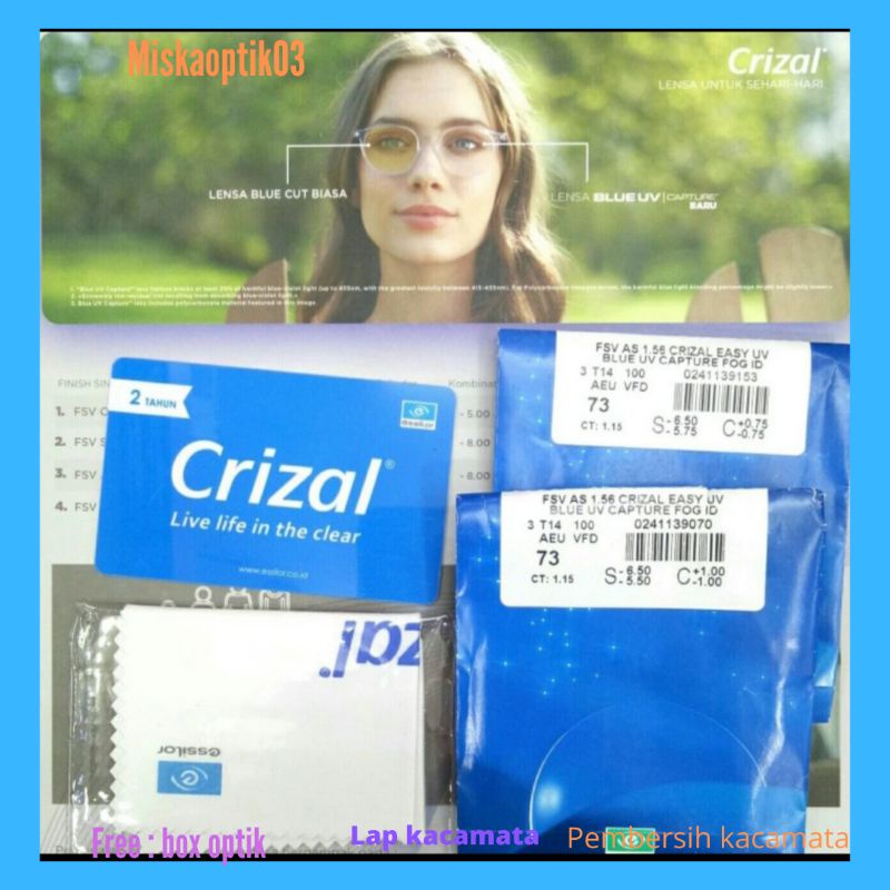 LENSA ESSILOR BLUE UV CAPTURE ORIGINAL
