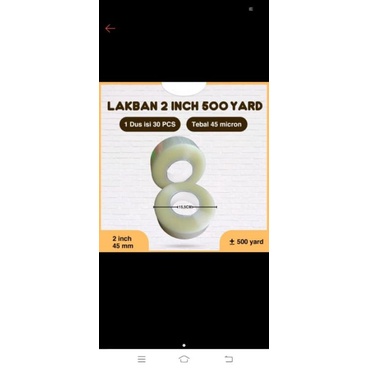 

lakban isolasi bening 2 inch 45mm × 500 yard 45mic