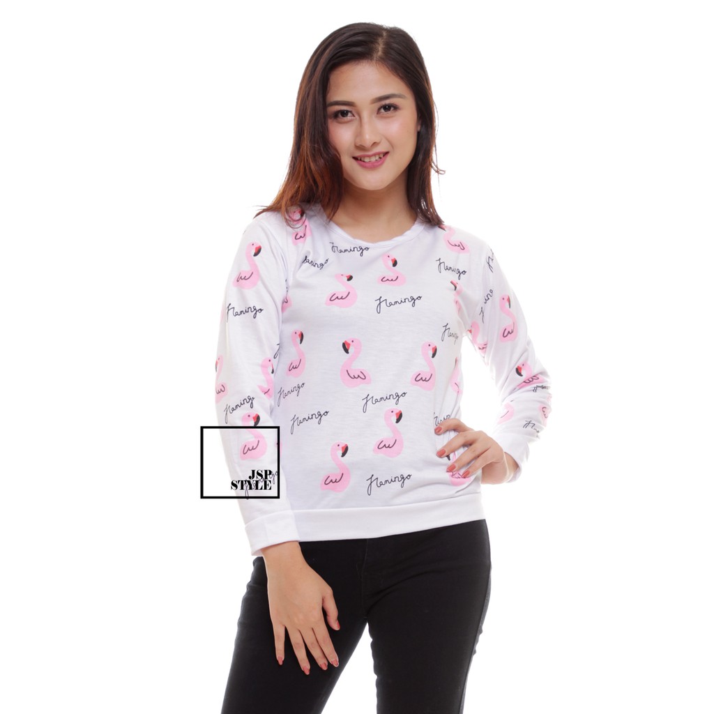 sweater flaminggo I baju murah baju kekinian Shopee 