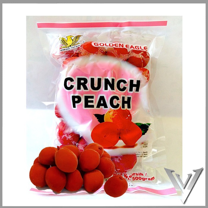 

Manisan Buah Dewa Persik Golden Eagle / Crunch Peach 500 Gr / Halal