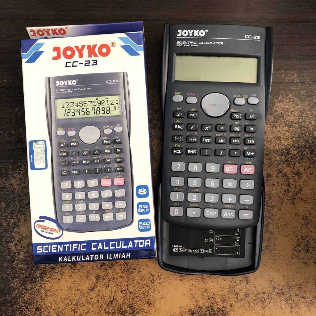 

CALCULATOR / KALKULATOR ILMIAH SIN COS TAN JOYKO CC-23