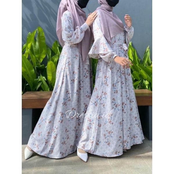 Raya Dress (Latasha Signature) by Latasha Outfit | Gamis Lebaran Motif Bunga