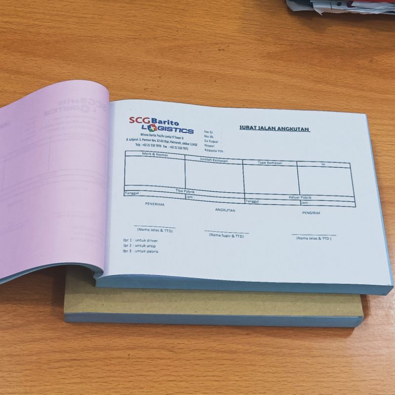 

Cetak Buku Nota / Surat Jalan / Invoice / Kwitansi 1 Warna - Ukuran A4, A5, A6, 21x10 (DL)