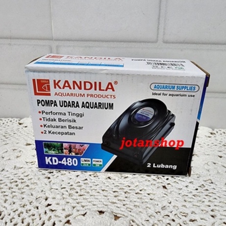 KANDILA KD 480 KD480 MESIN POMPA GELEMBUNG UDARA AERATOR 2 LUBANG AIRPUMP AQUARIUM