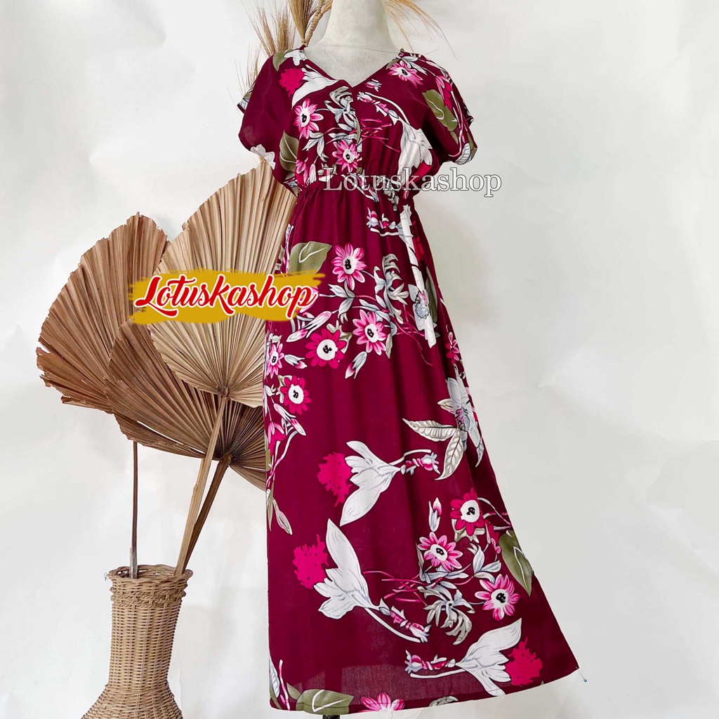 Dress Manohara Bali Panjang Molusca-Rosalina Maron