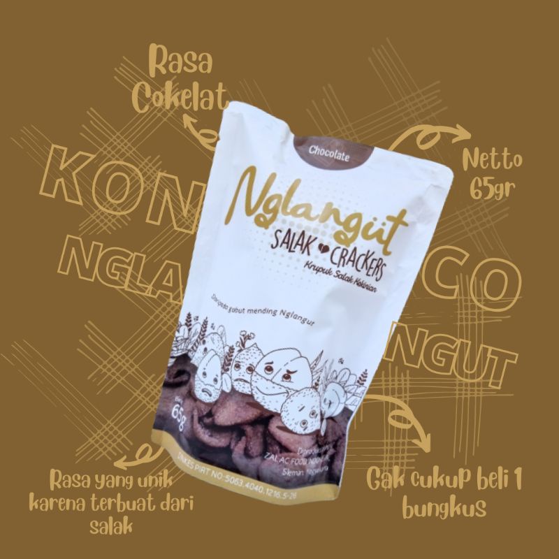 

Snack kekinian COKELAT- Nglangut Crackers Salak cemilan hits