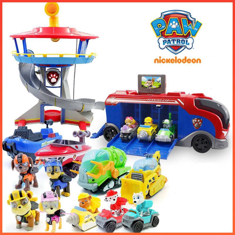 paw patrol figures and vehicles set