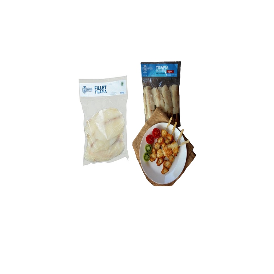 

Regal Springs Tilapia Fillet 500gr + Tilapia Fish Skewer Original 1kg | Bundling