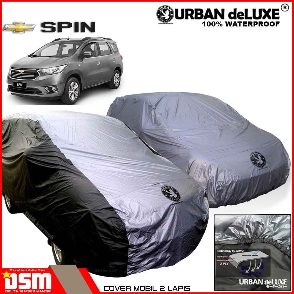 Urban Deluxe Cover Mobil 2 Lapis Chevrolet Spin / 100% Waterproof Dan Anti Gores