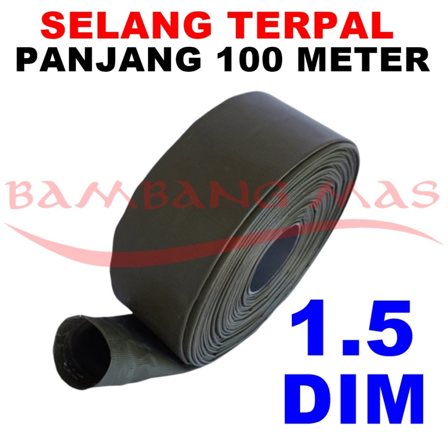 Selang Drip Irigasi Terpal Orchid Semi Karet 1.5 Dim Panjang 100 Meter