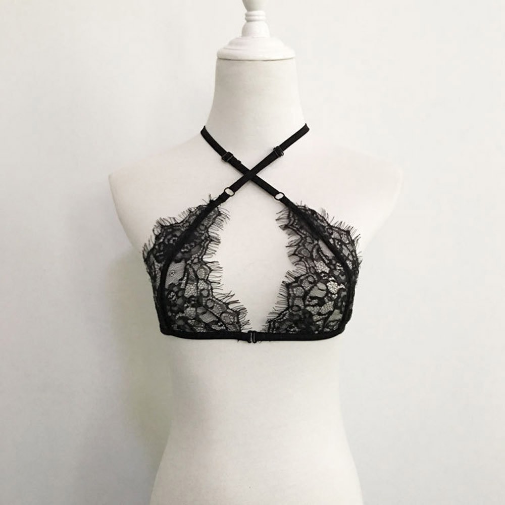 Bra Renda Transparan Black Blend Impor