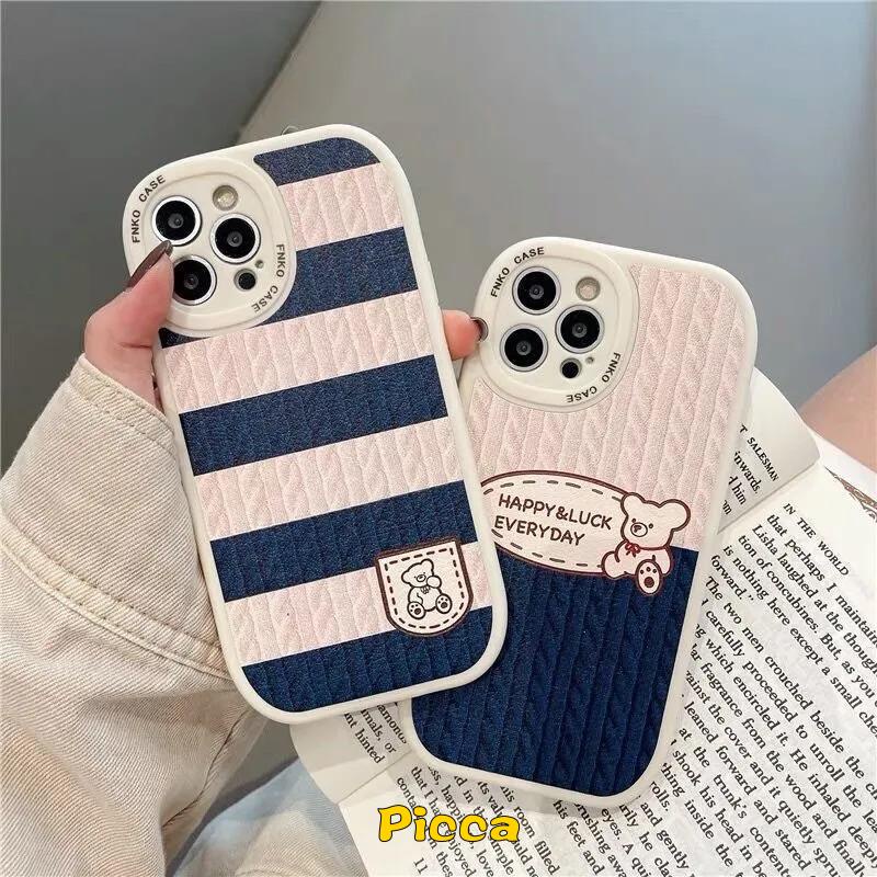 Casing OPPO A55 A77S A96 A57 Reno 7Z 5 7 6 4 4F A15 A76 A15s A95 A5S A12 A7 A16 A31 A16K A9 A52 A3S A53 A33 A7 Cover Bentuk Beruang