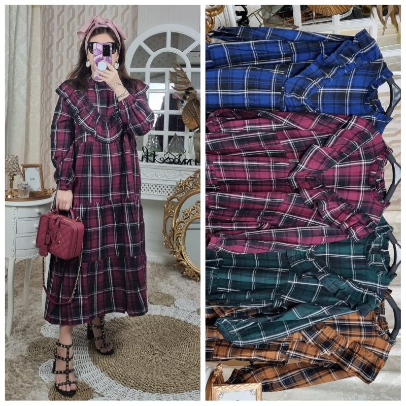 MIDI FLANEL KOTAK MEIJIEWANG / MIDI FLANEL IMPORT PREMIUM / MIDI KOTAK