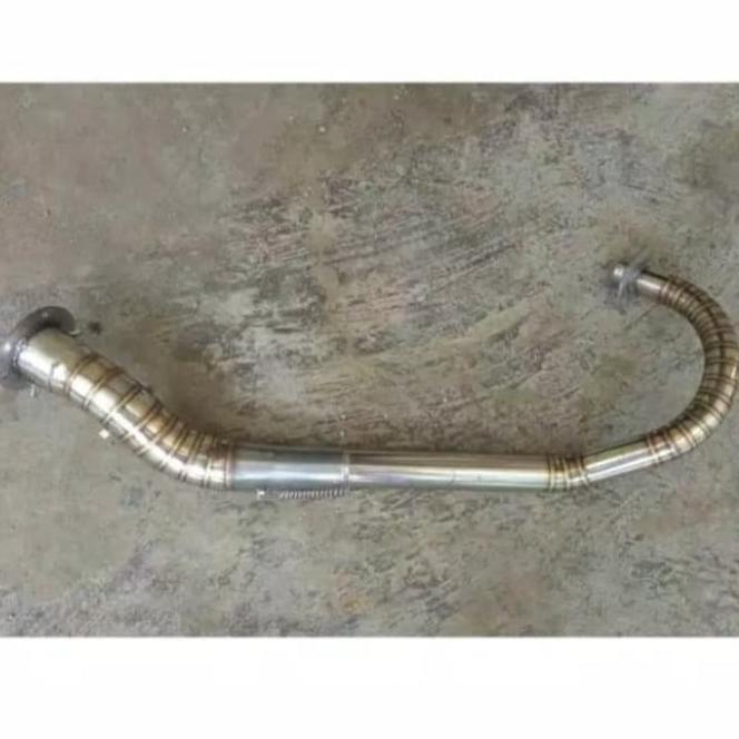Buruan serbu] leher knalpot full las cacing dan adaptor untuk motor Fu Vixion