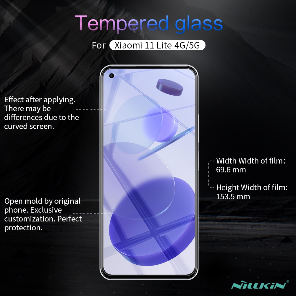 Tempered Glass XIAOMI 11 Lite 4G 5G Nillkin Amazing H+ Pro