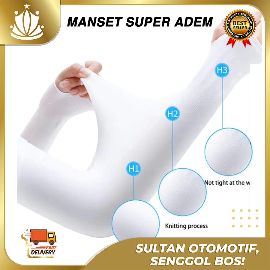 Manset Tangan Pria Wanita Adem Outdoor TOP Quick Dry Coolmax Universal