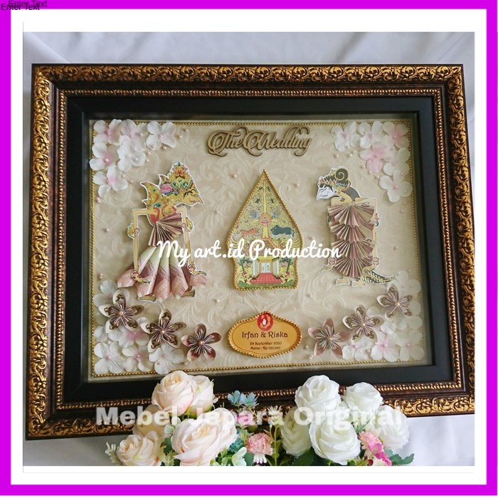 mahar wayang elegant/figura ukir emas