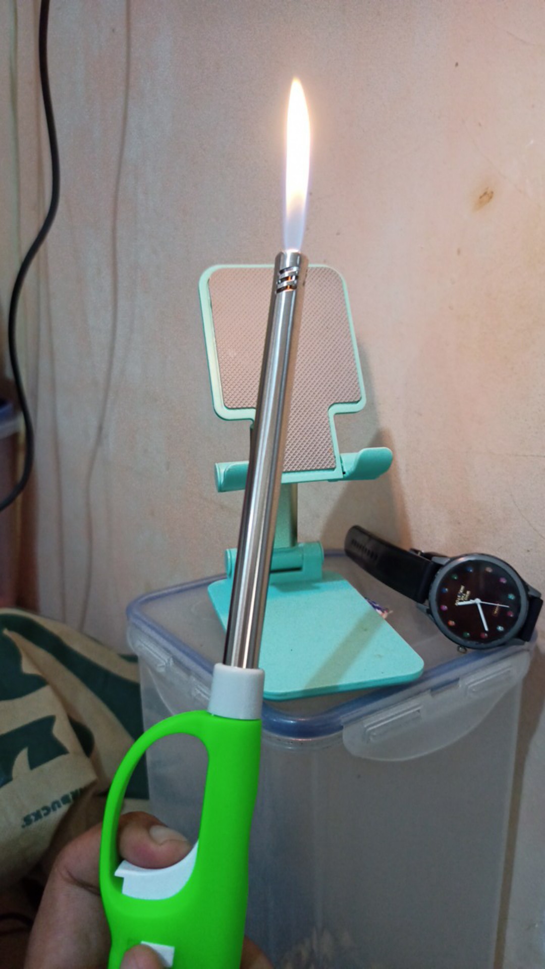 Pistol Alat Pemantik Korek Api Gas Kompor Lilin Portable Lighter Panjang Pengaman Outdoor Refill