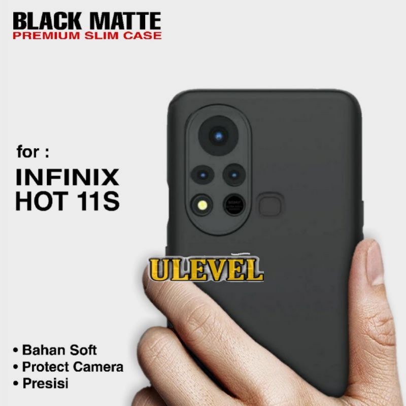 Case Infinix Hot 11S Premium Slim Case Matte Slim Black Matte