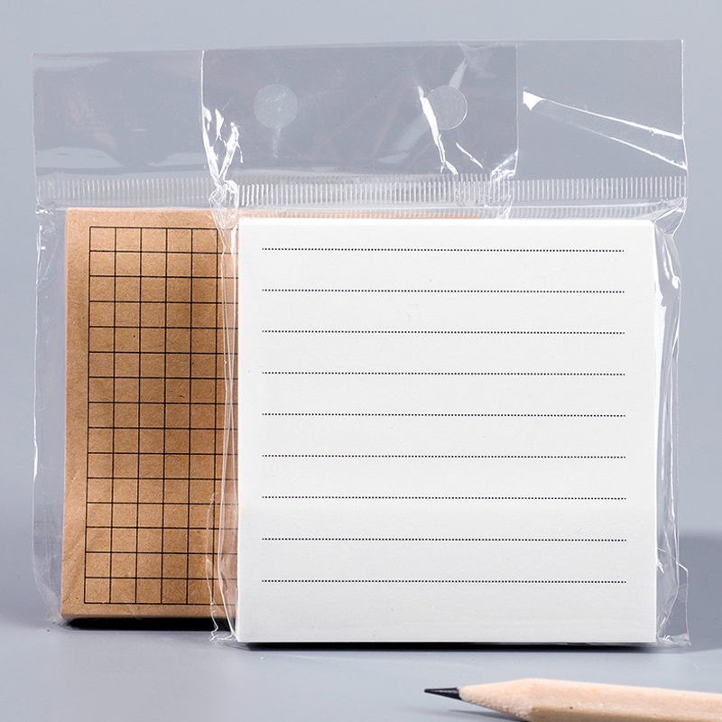 80 Lembar Memo Pad Sticky Note Warna Coklat Dan Putih Untuk Pelajar